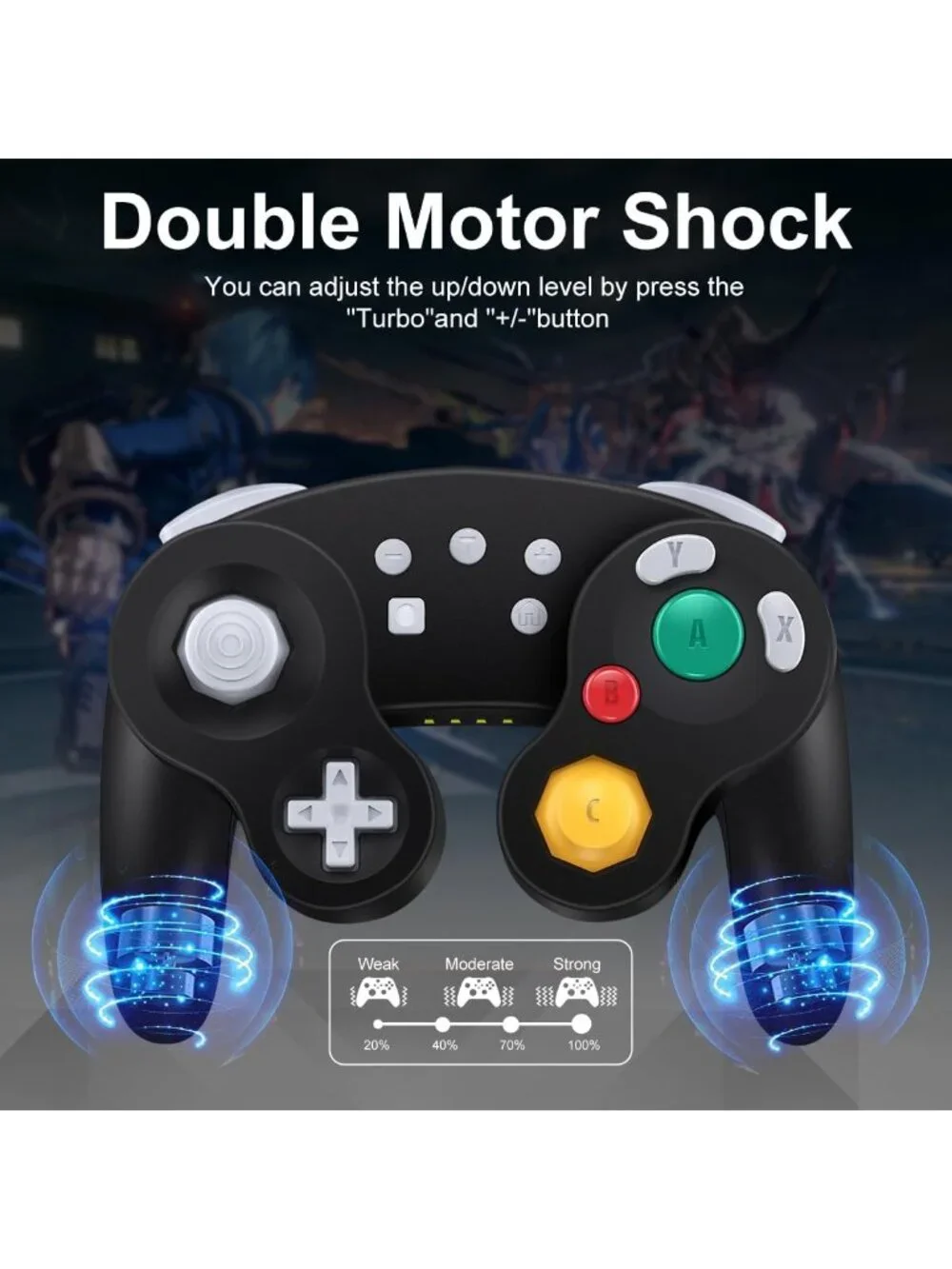 Wireless Game Controller for Nintendo Switch & PC, 6-Axis Gyro, Turbo Function